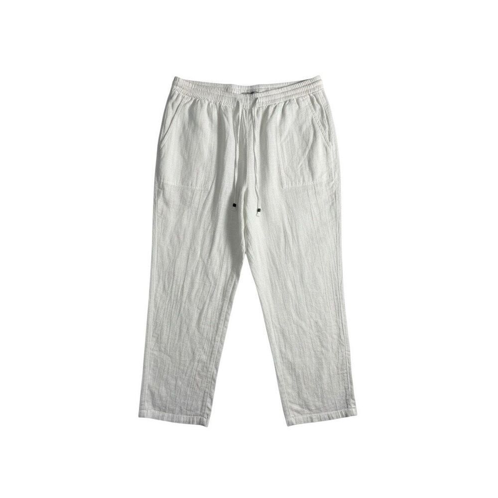 L SPACE 100% Cotton Andres Gauzy Pants Size Small White Coverup Resort